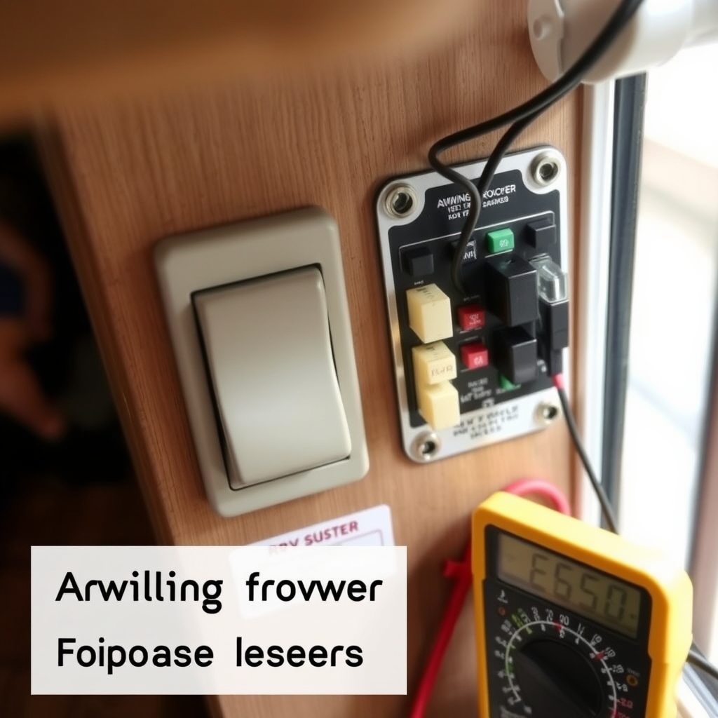 Checking an RV awning switch and fuse