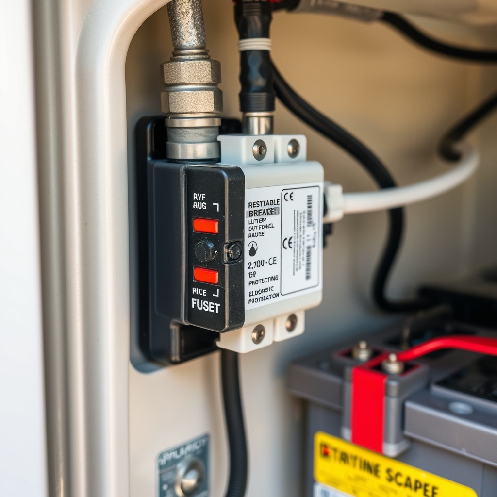 RV slide-out fuse and resettable circuit breaker