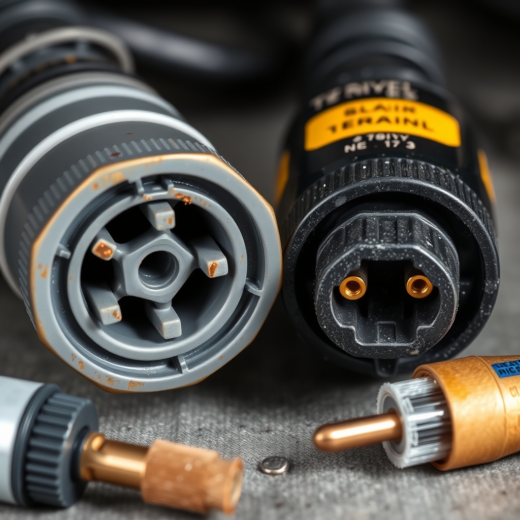 Inspecting a 7-way trailer connector for corrosion and damaged pins